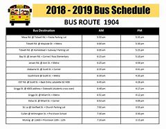 Image result for Bus 1 Schedule