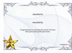 Image result for Blank Award Certificate