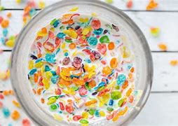 Image result for Fruity Pebbles Cereal with Milk Aesthetic