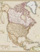 Image result for Antique North America School Map