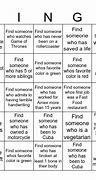 Image result for Getting to Know Bingo