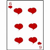 Image result for Six of Hearts Card