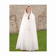 Image result for Lady in White and Gold Hooded Cloak