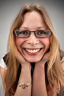 Image result for Smiling Woman Face Glasses