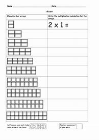 Image result for 2 Times Table Arrays