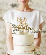 Image result for Name Wedding Cake Topper Gold