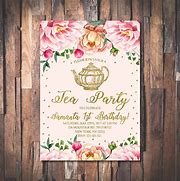 Image result for Tea Party Birthday Invitations