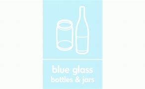 Image result for Glass Bin Sign Blue