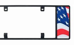 Image result for Black US Flag License Plate Frames