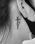 Image result for Cross Tatto Behind Ur Ear