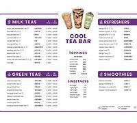 Image result for Boba Milk Tea Menu