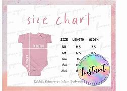 Image result for Bodysuit Size Chart