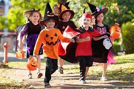 Image result for People Trick or Treating