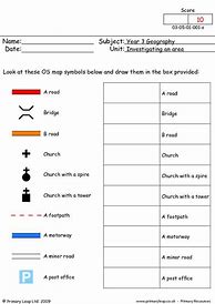 Image result for Map Key Symbols Worksheet