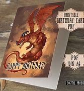 Image result for Dragon Birthday Card Printable