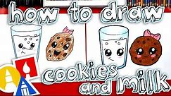 How To Draw Cookies And Milk