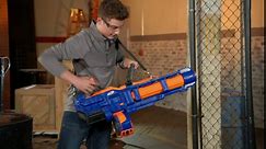 Nerf Elite Titan CS-50 Toy Blaster - Fully Motorized, 50-Dart Drum, 50 Official Elite Darts, Spinning Barrel - for Kids, Teens, Adults