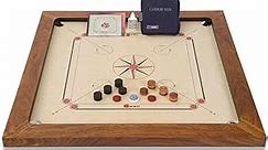 – Championship Carrom Board Set – 34x34 inch Official Size Tournament Quality Board Including Carrom Men, Striker & Powder – Gives The Best Playability – Suitable for The Very Best Players