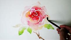 How to paint a rose in watercolor - JayArt