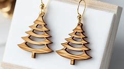 Christmas Tree Earrings Wood Laser Cut Svg - Etsy