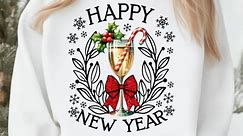 Happy New Year PNG Champagne Glass Png New Years Eve Png Festive Bow Png 2024 Celebration Png Holiday Sublimation Design - Etsy