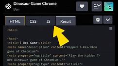 Chrome Dino T-rex Game Hack Code | Offline Game Hacking Tutorial