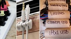 25 DIY Cord And Cable Organizers For A Clean And Uncluttered Home