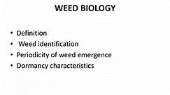 PPT - WEED BIOLOGY PowerPoint Presentation, free download - ID:9445196