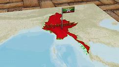 Download Myanmar Map and Myanmar Flag for free