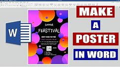 How to make a POSTER in Word | Microsoft Word Tutorials