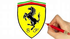 HOW TO DRAW THE FERRARI LOGO