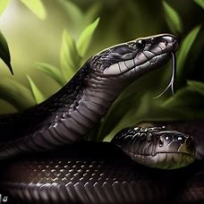 Depict the beauty and grace of a black mamba in its natural habitat.