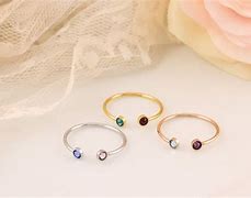 Image result for Two Stone Birthstone Rings