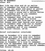 Image result for Try to Remember Lyrics