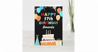 Image result for Happy 57th Birthday Cake