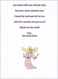 Image result for Letter From the Tooth Fairy Template