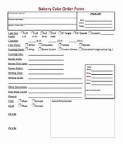 Image result for Cake Order Form Free Print