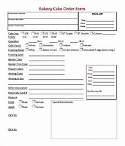 Image result for Cake Order Sheet Template