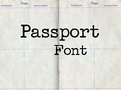 Image result for Passport Font