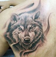 Image result for Wolf Back Tattoo Men