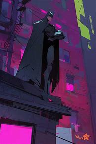 Image result for Batman Comic Art Rooftop