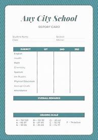 Image result for First Grade Report Card Template