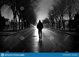 Image result for Man Walking Alone at Night