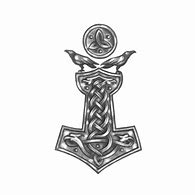 Image result for Mjolnir Tattoo Designs