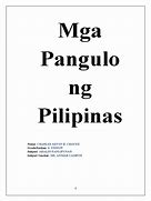 Image result for Mga Pangulo