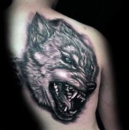 Image result for Wolf Back Tattoo Men