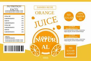 Image result for Orange Juice Label