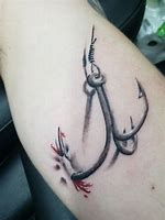 Image result for Fishing Hook Cross Tattoo