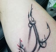 Image result for Fishing Hook Tattoo On Knukle