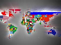 Image result for World Map with Flags 4K